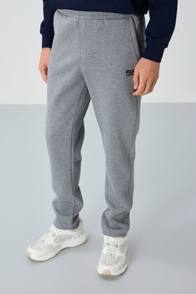 Tommylife Wholesale Colin Standard Fit Men's Sweatpants 84941 Gray Melange - Thumbnail