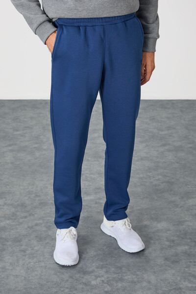 Tommylife Wholesale Colin Standard Fit Men's Sweatpants 84941 Indigo - Thumbnail