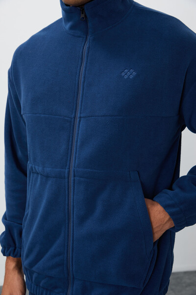 Tommylife Wholesale Comfort Fit Basic Men's Fleece Tracksuit Set 85269 Parliament - Thumbnail