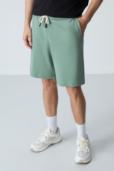 Tommylife Wholesale Comfort Fit Basic Men's Shorts 81275 Cactus - Thumbnail