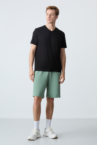 Tommylife Wholesale Comfort Fit Basic Men's Shorts 81275 Cactus - Thumbnail