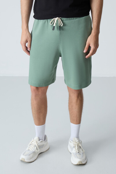 Tommylife Wholesale Comfort Fit Basic Men's Shorts 81275 Cactus - Thumbnail