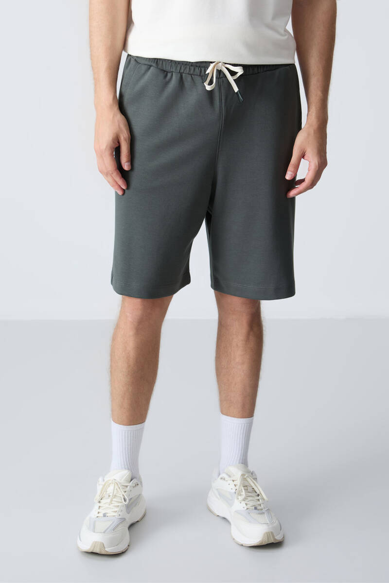 TommyLife - Tommylife Wholesale Comfort Fit Basic Men's Shorts 81275 Khaki