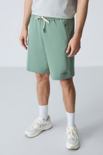 Tommylife Wholesale Comfort Fit Basic Men's Shorts 81276 Cactus - Thumbnail