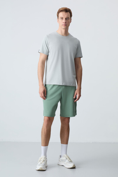 Tommylife Wholesale Comfort Fit Basic Men's Shorts 81276 Cactus - Thumbnail