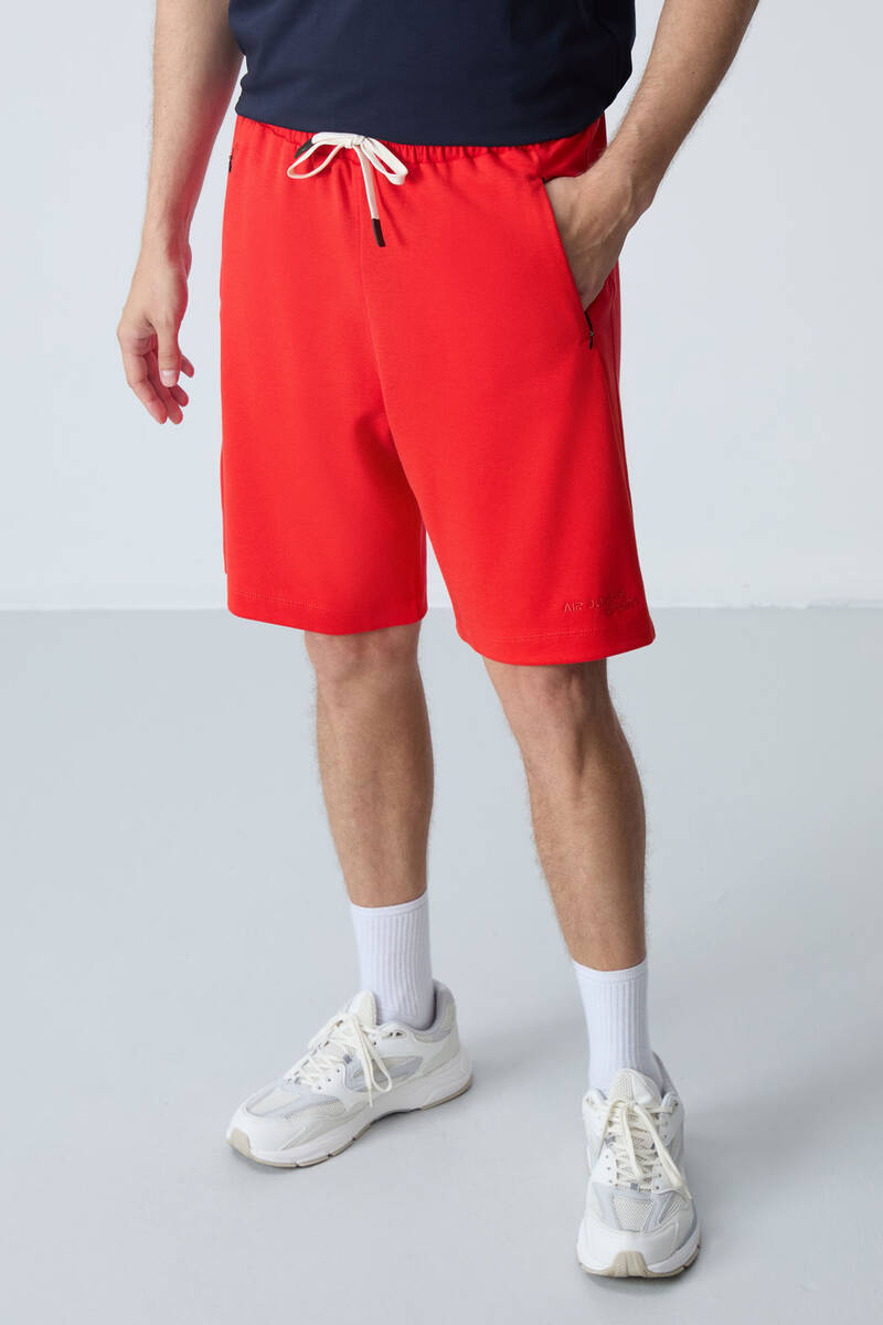 TommyLife - Tommylife Wholesale Comfort Fit Basic Men's Shorts 81276 Fiesta