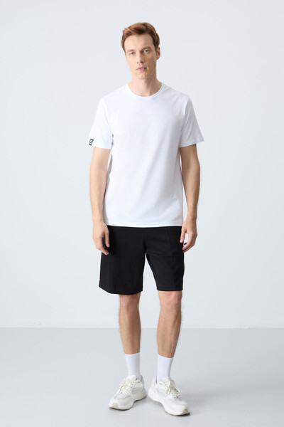 Tommylife Wholesale Comfort Fit Basic Men's Shorts 81277 Black - Thumbnail