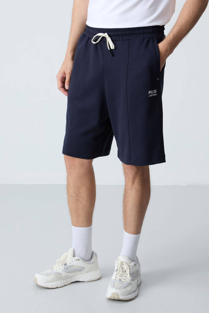 TommyLife - Tommylife Wholesale Comfort Fit Basic Men's Shorts 81277 Navy Blue