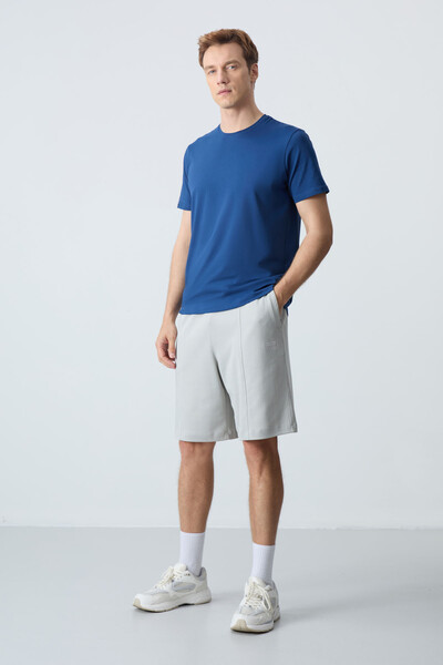 Tommylife Wholesale Comfort Fit Basic Men's Shorts 81277 Stone - Thumbnail