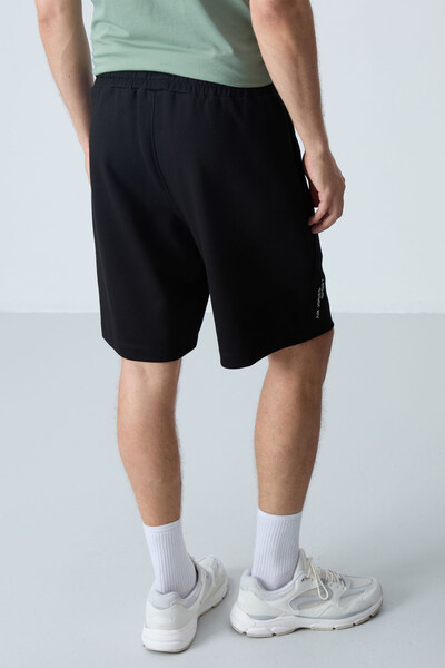 Tommylife Wholesale Comfort Fit Basic Men's Shorts 81278 Black - Thumbnail