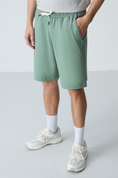 Tommylife Wholesale Comfort Fit Basic Men's Shorts 81278 Cactus - Thumbnail