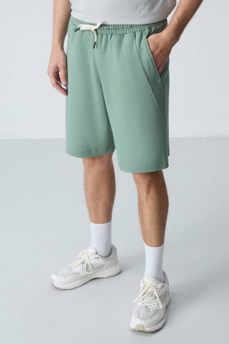 TommyLife - Tommylife Wholesale Comfort Fit Basic Men's Shorts 81278 Cactus