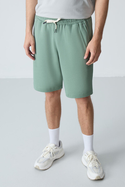 Tommylife Wholesale Comfort Fit Basic Men's Shorts 81278 Cactus - Thumbnail