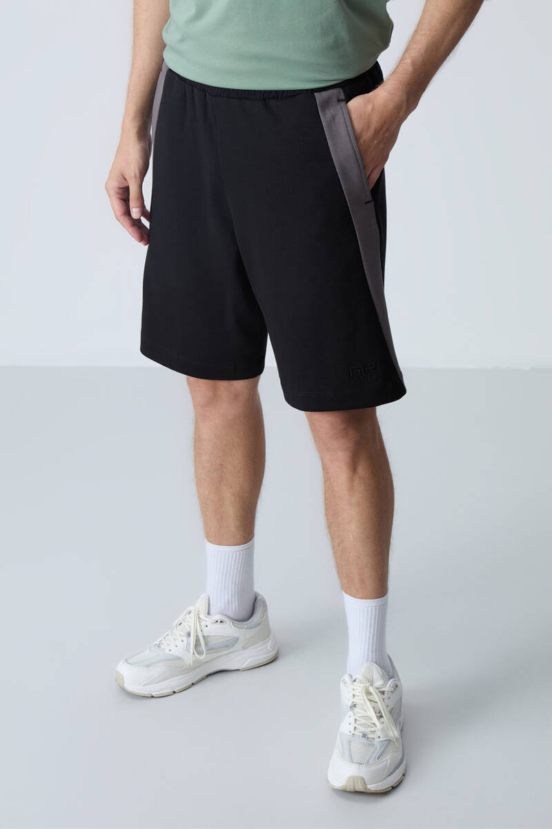 TommyLife - Tommylife Wholesale Comfort Fit Basic Men's Shorts 81280 Black