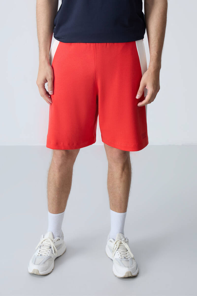 TommyLife - Tommylife Wholesale Comfort Fit Basic Men's Shorts 81280 Fiesta