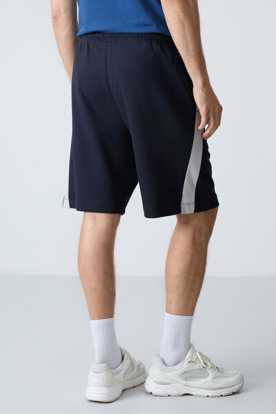 Tommylife Wholesale Comfort Fit Basic Men's Shorts 81280 Navy Blue - Thumbnail