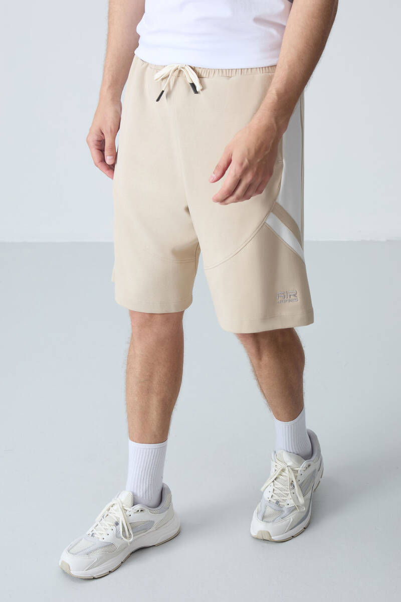TommyLife - Tommylife Wholesale Comfort Fit Basic Men's Shorts 81281 Beige
