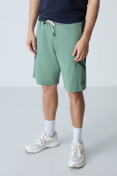 Tommylife Wholesale Comfort Fit Basic Men's Shorts 81281 Cactus - Thumbnail