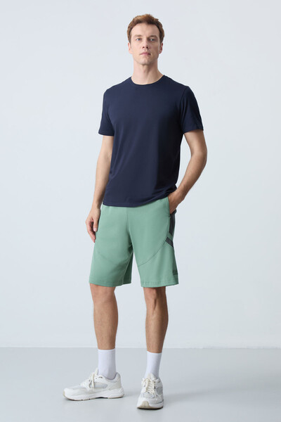 Tommylife Wholesale Comfort Fit Basic Men's Shorts 81281 Cactus - Thumbnail