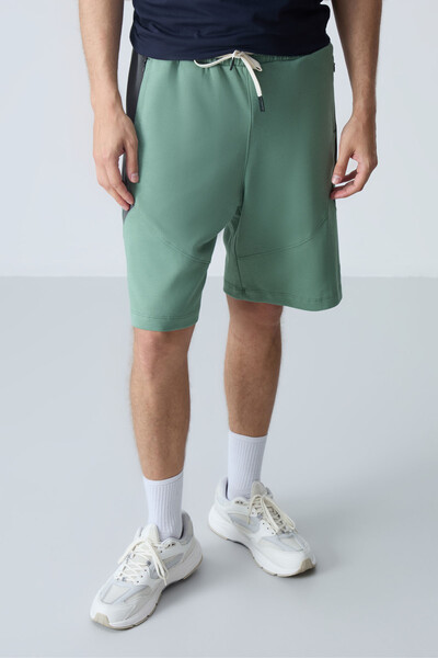 Tommylife Wholesale Comfort Fit Basic Men's Shorts 81281 Cactus - Thumbnail