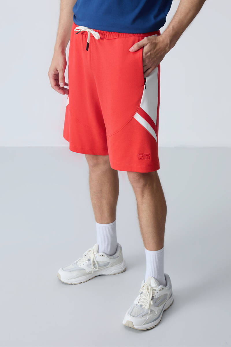 TommyLife - Tommylife Wholesale Comfort Fit Basic Men's Shorts 81281 Fiesta