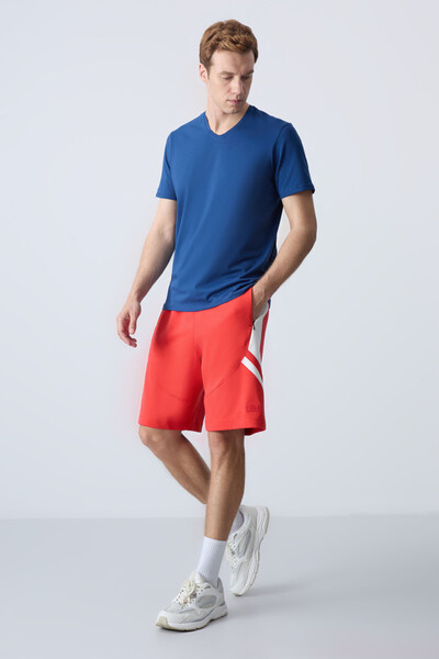 Tommylife Wholesale Comfort Fit Basic Men's Shorts 81281 Fiesta - Thumbnail