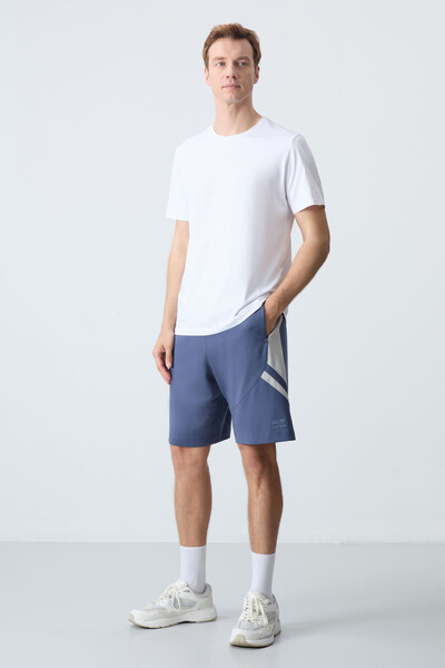 Tommylife Wholesale Comfort Fit Basic Men's Shorts 81281 Petrol - Thumbnail