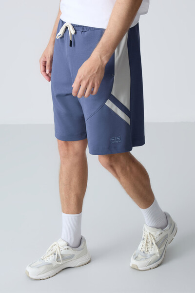 Tommylife Wholesale Comfort Fit Basic Men's Shorts 81281 Petrol - Thumbnail