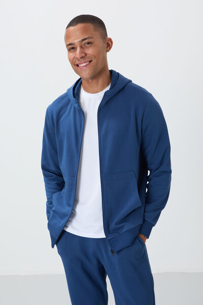 Tommylife Wholesale Comfort Fit Basic Men's Tracksuit Set 85262 Parliament - Thumbnail