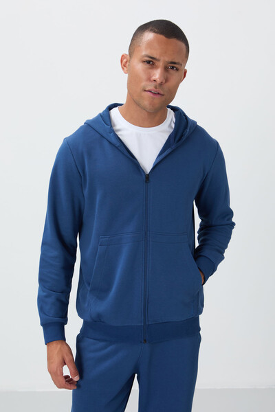 Tommylife Wholesale Comfort Fit Basic Men's Tracksuit Set 85262 Parliament - Thumbnail