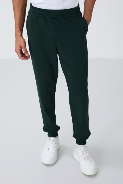 Tommylife Wholesale Comfort Fit Basic Men's Tracksuit Set 85262 Pine Green - Thumbnail