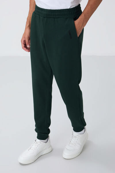 Tommylife Wholesale Comfort Fit Basic Men's Tracksuit Set 85262 Pine Green - Thumbnail