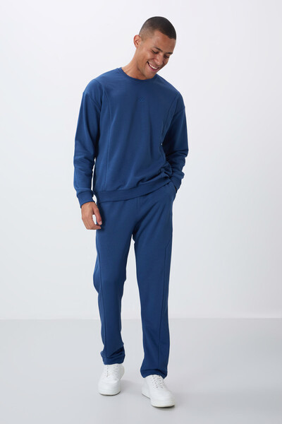 Tommylife Wholesale Comfort Fit Basic Men's Tracksuit Set 85263 Parliament - Thumbnail