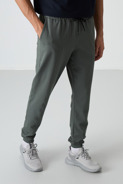 Tommylife Wholesale Comfort Fit Embroidered Men's Jogger Sweatpants 82123 Khaki - Thumbnail