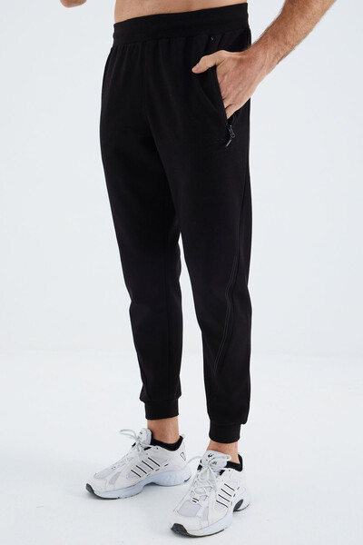 Tommylife Wholesale Comfort Fit Jogger Men's Sweatpants 82110 Black - Thumbnail