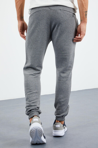 Tommylife Wholesale Comfort Fit Jogger Men's Sweatpants 84856 Gray Melange - Thumbnail