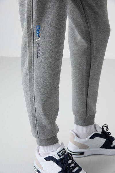 Tommylife Wholesale Comfort Fit Jogger Men's Sweatpants 84999 Gray Melange - Thumbnail