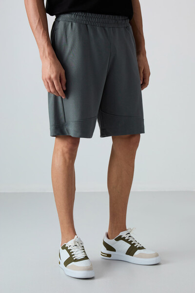 Tommylife Wholesale Comfort Fit Printed Men's Shorts 81265 Khaki - Thumbnail