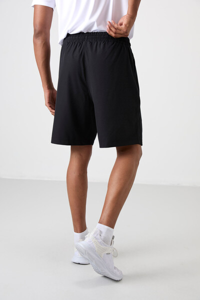 Tommylife Wholesale Comfy Basic Men's Shorts 81268 Black - Thumbnail