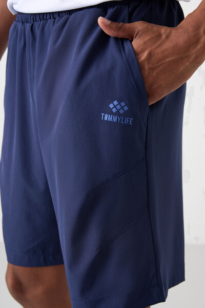 Tommylife Wholesale Comfy Basic Men's Shorts 81268 Indigo - Thumbnail