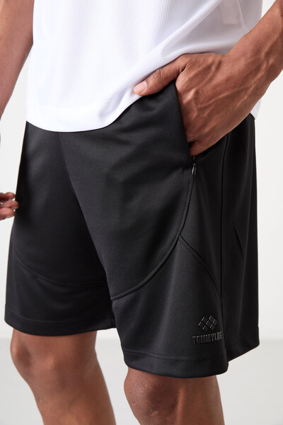 Tommylife Wholesale Comfy Basic Men's Shorts 81271 Black - Thumbnail