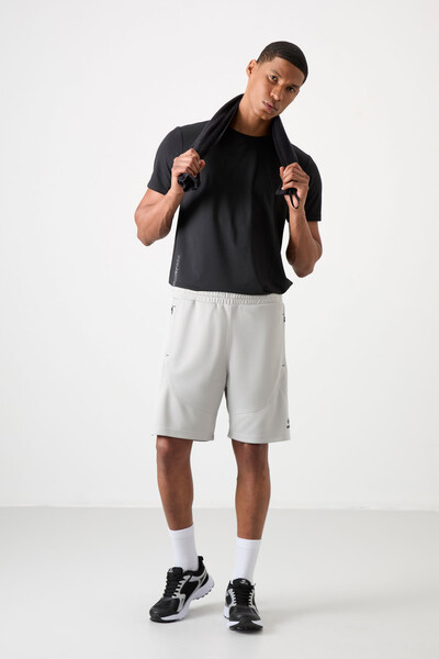 Tommylife Wholesale Comfy Basic Men's Shorts 81271 Stone - Thumbnail