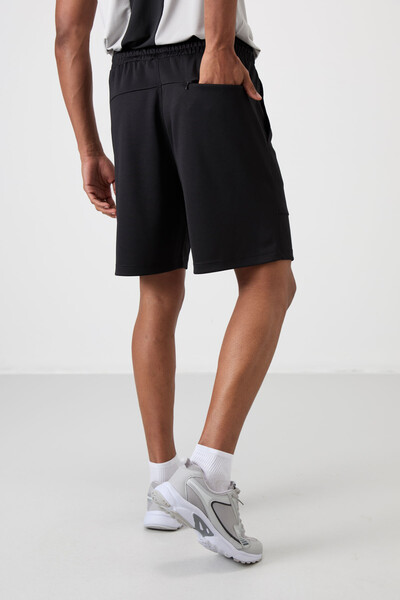 Tommylife Wholesale Comfy Basic Men's Shorts 81272 Black - Thumbnail