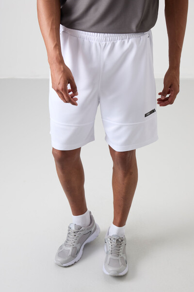 Tommylife Wholesale Comfy Basic Men's Shorts 81272 White - Thumbnail