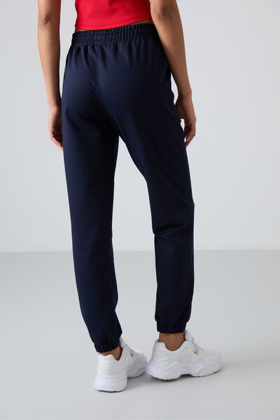 Tommylife Wholesale Comfy Elastic Cuff Women's Sweatpants 94583 Indigo - Thumbnail