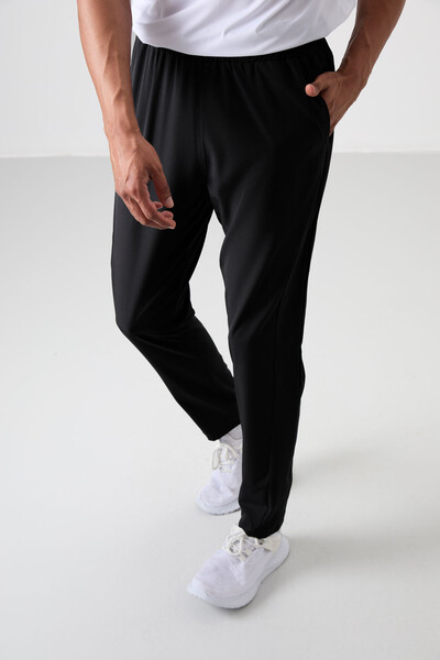 Tommylife Wholesale Comfy Skinny Leg Men's Sweatpants 82119 Black - Thumbnail