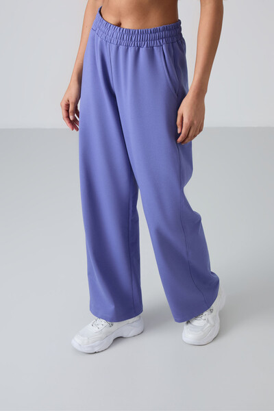 Tommylife Wholesale Comfy Wide Leg Women's Sweatpants 94567 Amethyst - Thumbnail