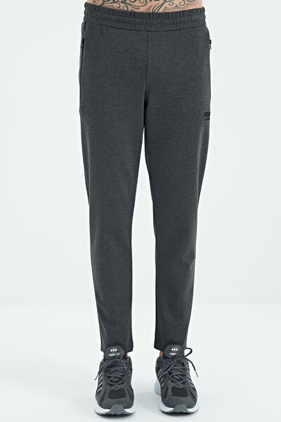 Tommylife Wholesale Cory Standard Fit Men's Sweatpants 84945 Anthracite Melange - Thumbnail