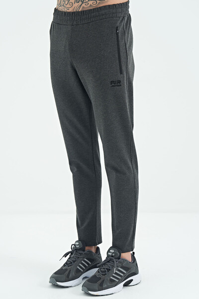 Tommylife Wholesale Cory Standard Fit Men's Sweatpants 84945 Anthracite Melange - Thumbnail