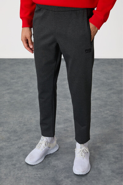 Tommylife Wholesale Cory Standard Fit Men's Sweatpants 84945 Anthracite Melange - Thumbnail